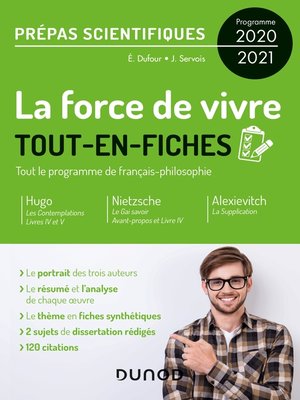 cover image of La force de vivre--Prépas scientifiques Programme 2020-2021